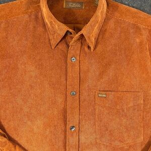 Tasso Elba Orange Casual Button Down Shirt